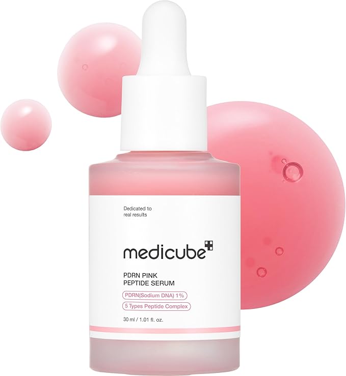 edicube Salmon DNA PDRN Pink Peptide Serum, Pink glow serum, Peptide, Niacinamide, Hydrating & Moisturizing & Firming, Uneven Skin Tone, Korean Skincare | 1.01 fl.oz. (1.01 fl.oz., Salmon DNA PDRN)