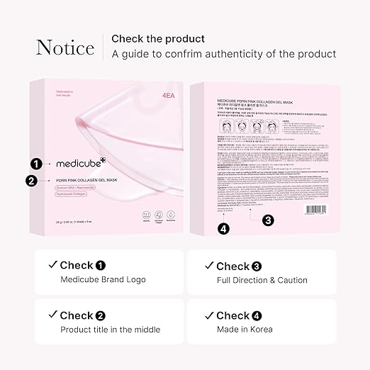 medicube Salmon DNA PDRN pink collagen jelly gel mask | overnight face mask for glass glow skin- elasticity, hydrating, firming and moisturizing | korean skincare, 28g, 4ea