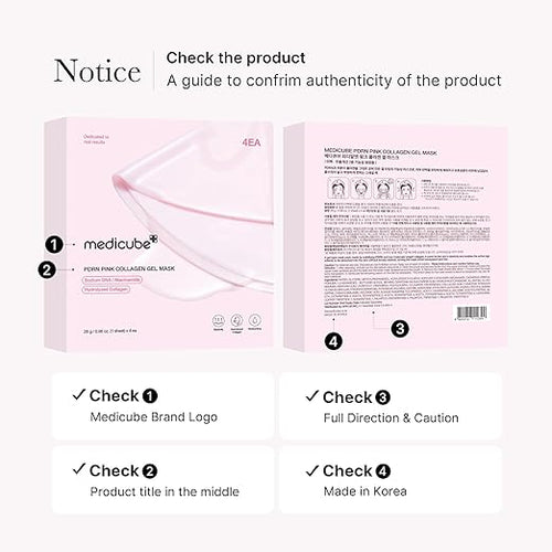 medicube Salmon DNA PDRN pink collagen jelly gel mask | overnight face mask for glass glow skin- elasticity, hydrating, firming and moisturizing | korean skincare, 28g, 4ea